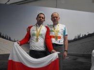 Tomasz Manikowski i Marek Gieruszyński po zakończeniu Maratonu Ateńskiego