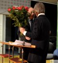 Kwiaty i podziękowania dla maestro Andrzeja Zaryckiego